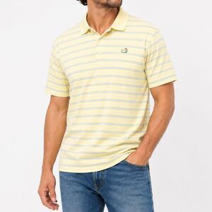 Masters Collection Augusta National Golf Polo Shirt Men's Sz L Yellow Cotton